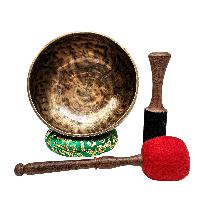 Jambati Singing Bowl, [tiger Antique], Buddhist Hand Beaten, Antique Finishing, [select Accessories], [select Accessories]