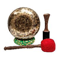 Jambati Singing Bowl, [tiger Antique], Buddhist Hand Beaten, Antique Finishing, [select Accessories], [select Accessories]