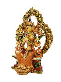 [maitreya Buddha], Buddhist Miniature Statue, [thangka Color Finishing], [face Painted]