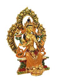 [maitreya Buddha], Buddhist Miniature Statue, [thangka Color Finishing], [face Painted]