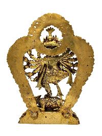 [ganesh], Buddhist Miniature Statue, [lapis], [full Gold Plated], [stone Setting]