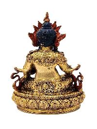 [yellow Jambhala], Buddhist Miniature Statue, [lapis], [full Gold Plated], [stone Setting]