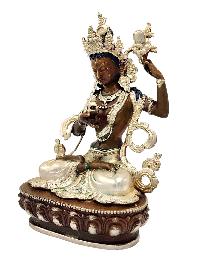 [jhyama], Buddhist Miniature Statue, [silver And Chocolate Oxidized]