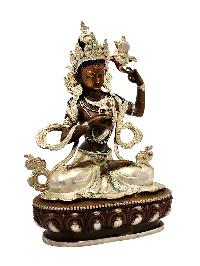 [jhyama], Buddhist Miniature Statue, [silver And Chocolate Oxidized]