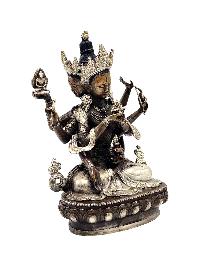 [namgyalma], Buddhist Miniature Statue, [silver And Chocolate Oxidized]