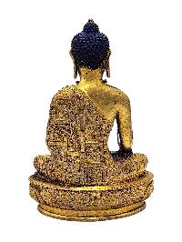 [shakyamuni Buddha], Buddhist Miniature Statue, [lapis], [full Gold Plated], [stone Setting]