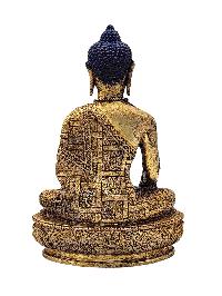[shakyamuni Buddha], Buddhist Miniature Statue, [lapis], [full Gold Plated], [stone Setting]