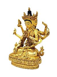 [namgyalma], Buddhist Miniature Statue, [full Gold Plated], [face Painted]