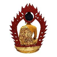 [shakyamuni Buddha], Buddhist Miniature Statue, [thangka Color Finishing], [face Painted]