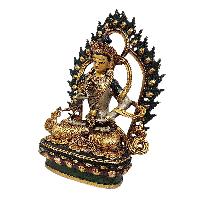 [vajrasattva], Buddhist Miniature Statue, [thangka Color Finishing], [face Painted]