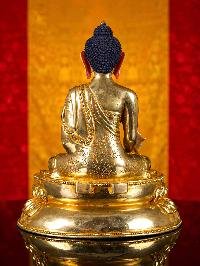 [medicine Buddha], Buddhist Handmade Statue, [full Gold Plated], [face Painted]