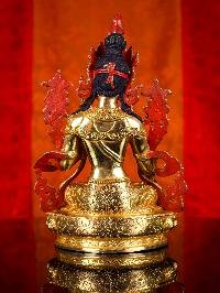 [white Tara], Buddhist Handmade Statue, [full Gold Plated], [face Painted]