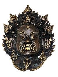 [bhairav], Buddhist Handmade Ritual Metal Mask, [antique Finishing]