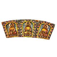 [shakyamuni Buddha, Amitabha Buddha, Medicine Buddha] Design For Decorative Wall Hangings, [painted], Poplar Wood