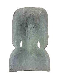 Buddhist Wooden Mask Of [buddha], Tibetan Style Wtih [traditional Colors], Poplar Wood