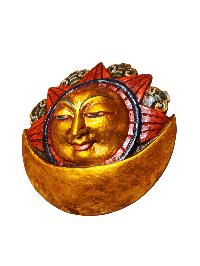 [sun And Moon] Design For Decorative Wall Hangings, [painted], Poplar Wood