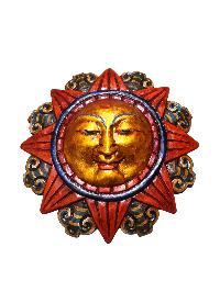 [sun], Design Wooden Mask For Decorative Wall Hangings, [painted], Poplar Wood