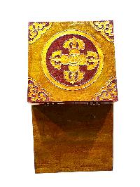 Buddhist Wooden Box With [endless Knot], Tibetan Style With Traditional Colors