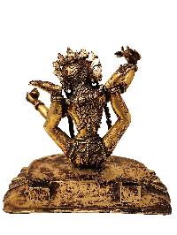 [sukha Siddhi | Akash Yogini], Buddhist Handmade Statue, [full Gold Plated], [antique Finishing]