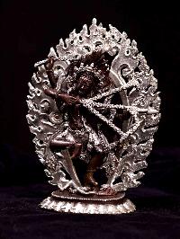 [kurukulla], [hq], Buddhist Miniature Statue, [silver And Chocolate Oxidized]