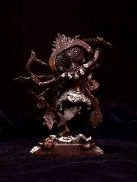 [kurukulla], [hq], Buddhist Miniature Statue, [silver And Chocolate Oxidized]