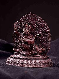 [mahakala Panjaranatha], [kajupa Mahakala], [hq], Buddhist Miniature Statue,  [chocolate Oxidized]