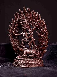[yamantaka Shakti Or Consort], [hq], Buddhist Miniature Statue,  [chocolate Oxidized]