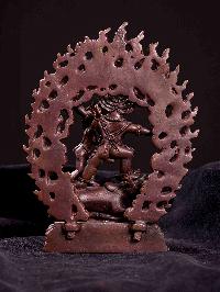 [yamantaka Shakti Or Consort], [hq], Buddhist Miniature Statue,  [chocolate Oxidized]