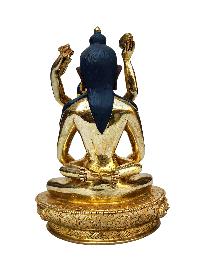 [samantabhadra] Or [buddha Shakti], Buddhist Handmade Statue, [full Gold Plated], [face Painted]