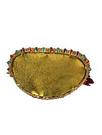 [vajrasattva], Buddhist Handmade Statue, [full Gold Plated], [stone Setting], [face Painted]