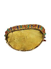 [aparimita], Buddhist Handmade Statue, [full Gold Plated], [stone Setting], [face Painted]