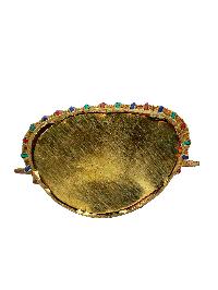 [chenrezig], Buddhist Handmade Statue, [full Gold Plated], [stone Setting], [face Painted]