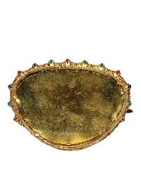 [vajrasattva], Buddhist Handmade Statue, [full Gold Plated], [stone Setting], [face Painted]