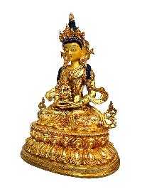 [aparimita], Buddhist Handmade Statue, [full Gold Plated], [stone Setting], [face Painted]