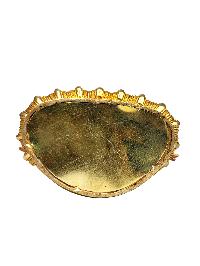 [manjushri], Buddhist Handmade Statue, [full Gold Plated], [stone Setting], [face Painted]