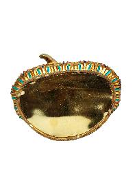 [padmasambhava], Buddhist Handmade Statue, [full Gold Plated], [stone Setting], [face Painted]