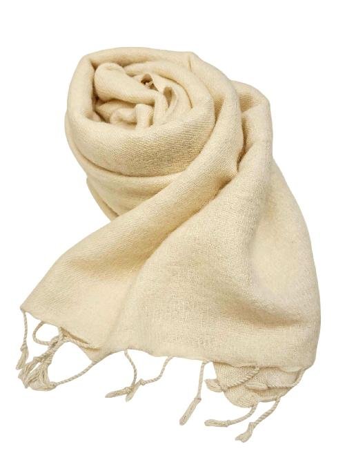 This 190cm tall Real Yak Wool Shawl, Nepali Hand Loom Shawl, Cream White (Product Code: HMS37009) weighs 0.43kg and is available at an offer price of US$20.