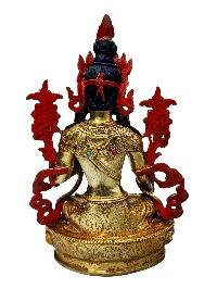 [white Tara], Buddhist Handmade Statue, [full Fire Gold Plated], [face Painted]