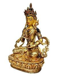 [vajrasattva], Buddhist Handmade Statue, [full Fire Gold Plated], [face Painted]