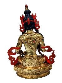 [vajrasattva], Buddhist Handmade Statue, [full Fire Gold Plated], [face Painted]