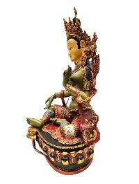 [green Tara], Buddhist Handmade Statue, [thangka Color Finishing], [face Painted]