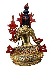 [21 Tara] Set, Buddhist Handmade Statue, [full Gold Plated], [stone Setting], [face Painted]
