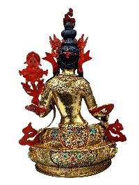 [21 Tara] Set, Buddhist Handmade Statue, [full Gold Plated], [stone Setting], [face Painted]
