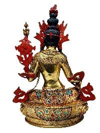 [21 Tara] Set, Buddhist Handmade Statue, [full Gold Plated], [stone Setting], [face Painted]