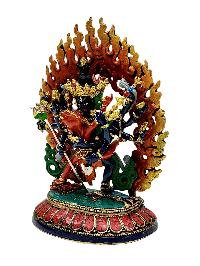[chakrasamvara], Buddhist Miniature Statue, [thangka Color Finishing], [stone Setting]