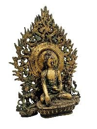 [shakyamuni Buddha] With [green Tara] And [chenrezig], Buddhist Handmade Statue, [antique Finishing]