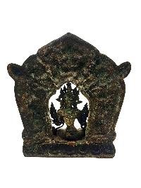 [green Tara], With Various God In Background, Buddhist Handmade Statue, [antique Finishing]