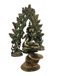 [saraswati], Buddhist Handmade Statue With Oil Lamp, [antique Finishing]