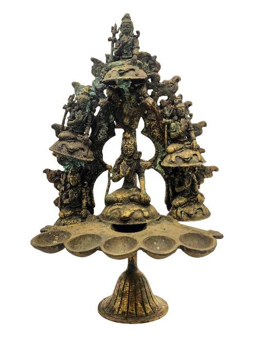 This 25cm tall Shiva, Handmade Statue With Oil Lamp, Antique Finishing (Product Code: HMS37035) weighs 1.27kg and is available at an offer price of US$330.