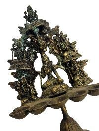 [shiva], Handmade Statue With Oil Lamp, [antique Finishing]